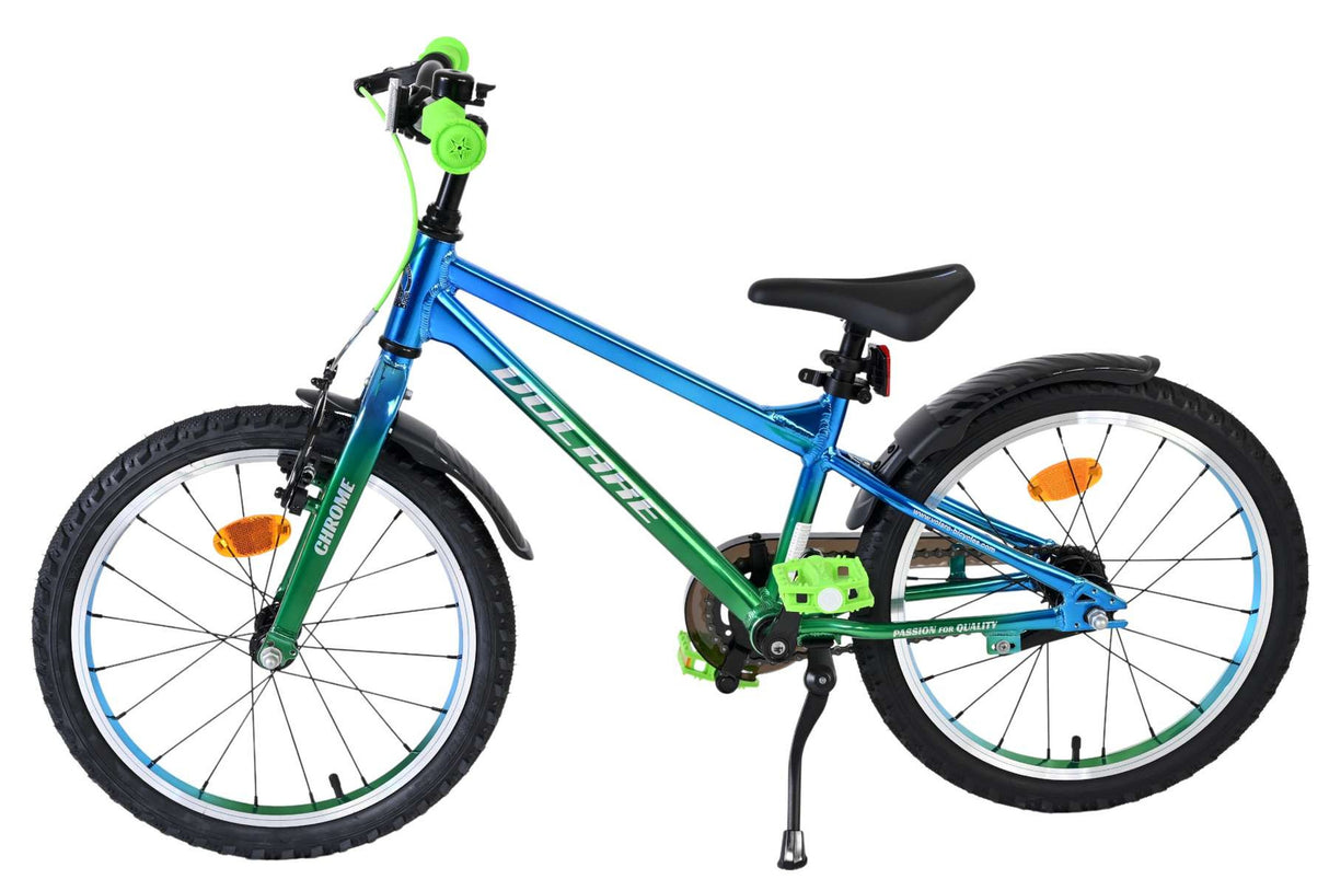 Volare Chrome Kinderfahrrad für Jungen 18 Zoll Blaugrün mit Bremsen