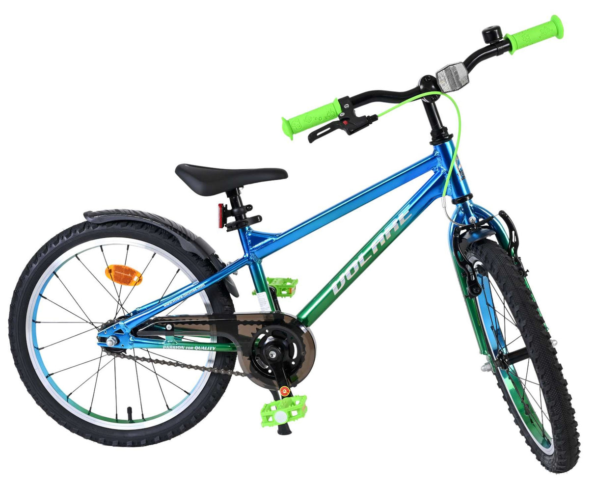 Volare Chrome Kinderfahrrad für Jungen 18 Zoll Blaugrün mit Bremsen