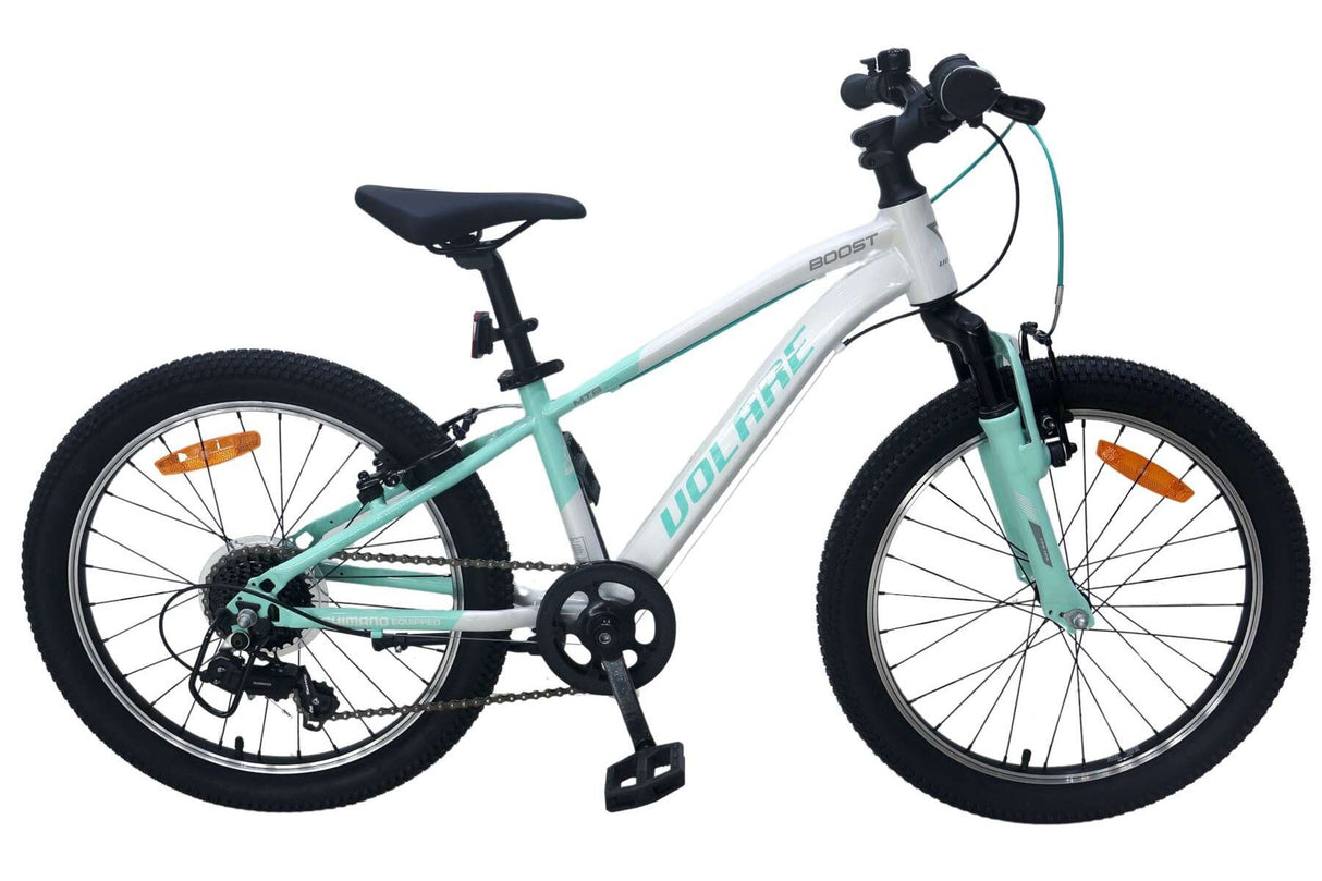 Kinderfahrrad mit 20-Zoll-Rädern in Mintgrün und Weiß