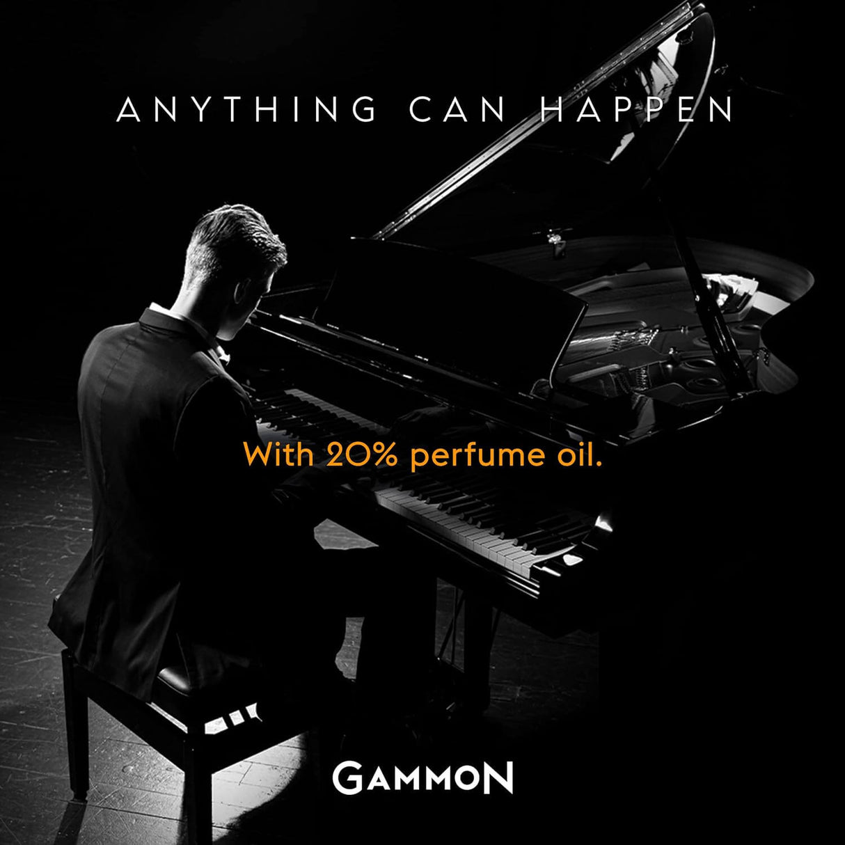 GAMMON 9014 Black Piano Herrenduft Set, holzig-süß, 20% Parfum-Öl