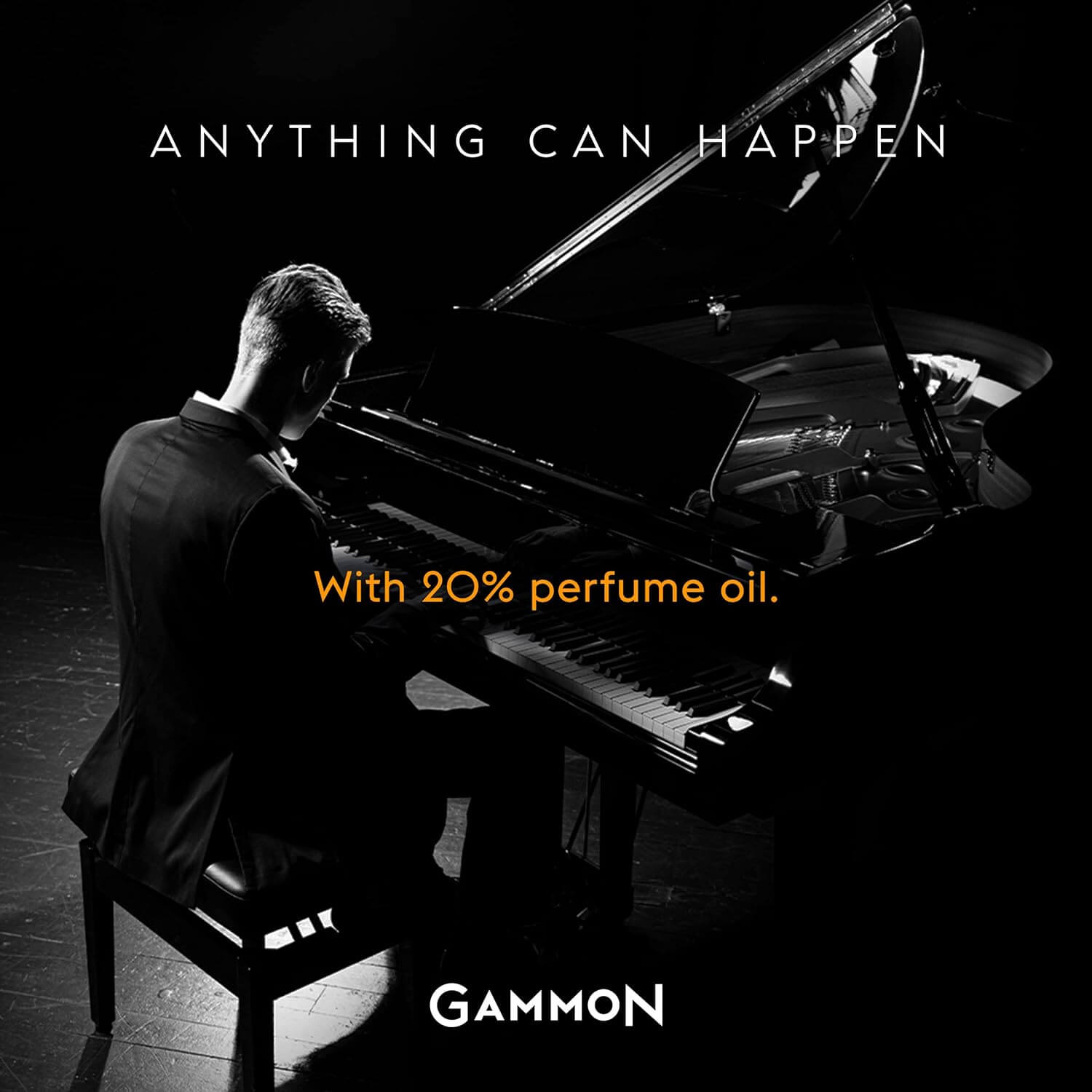 GAMMON 9014 Black Piano Herrenduft Set, holzig-süß, 20% Parfum-Öl