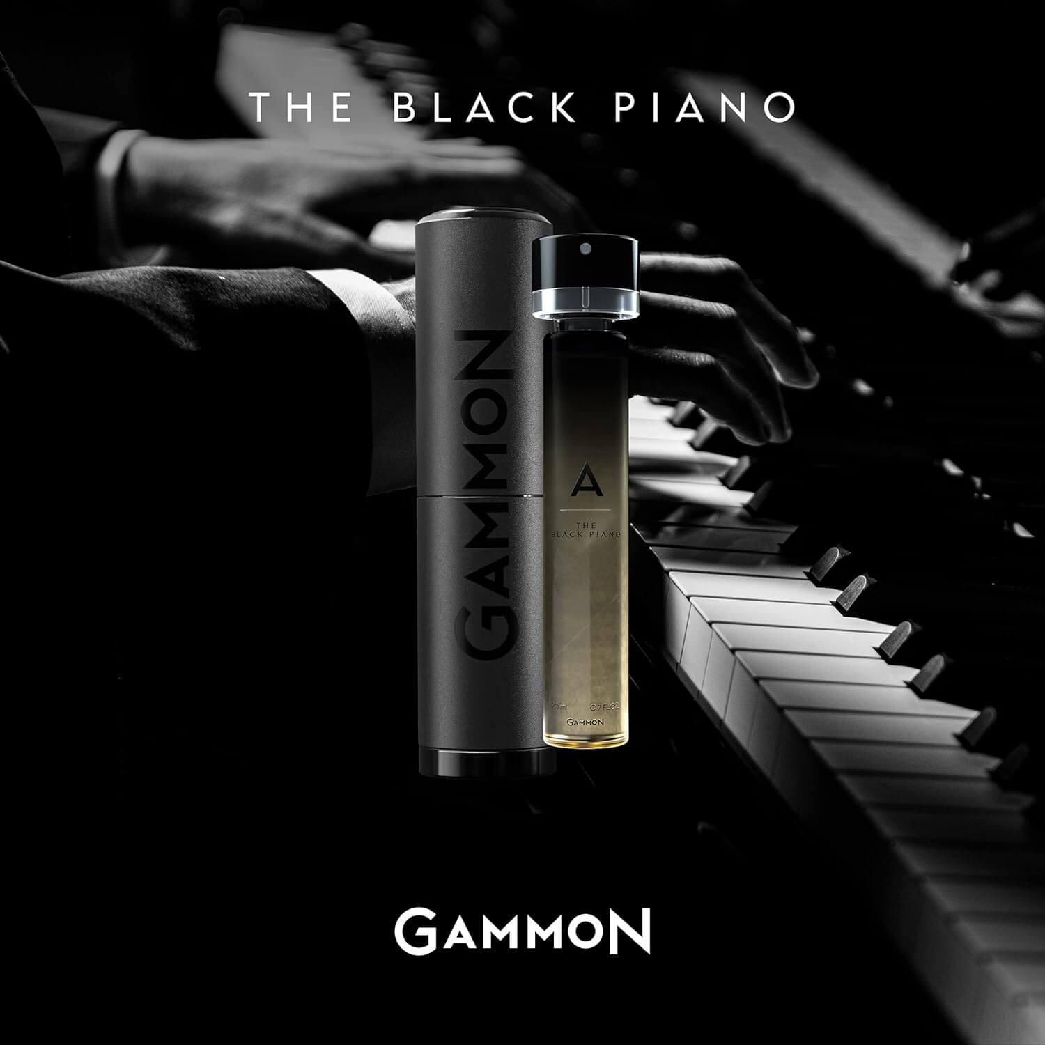 GAMMON 9014 Black Piano Herrenduft Set, holzig-süß, 20% Parfum-Öl