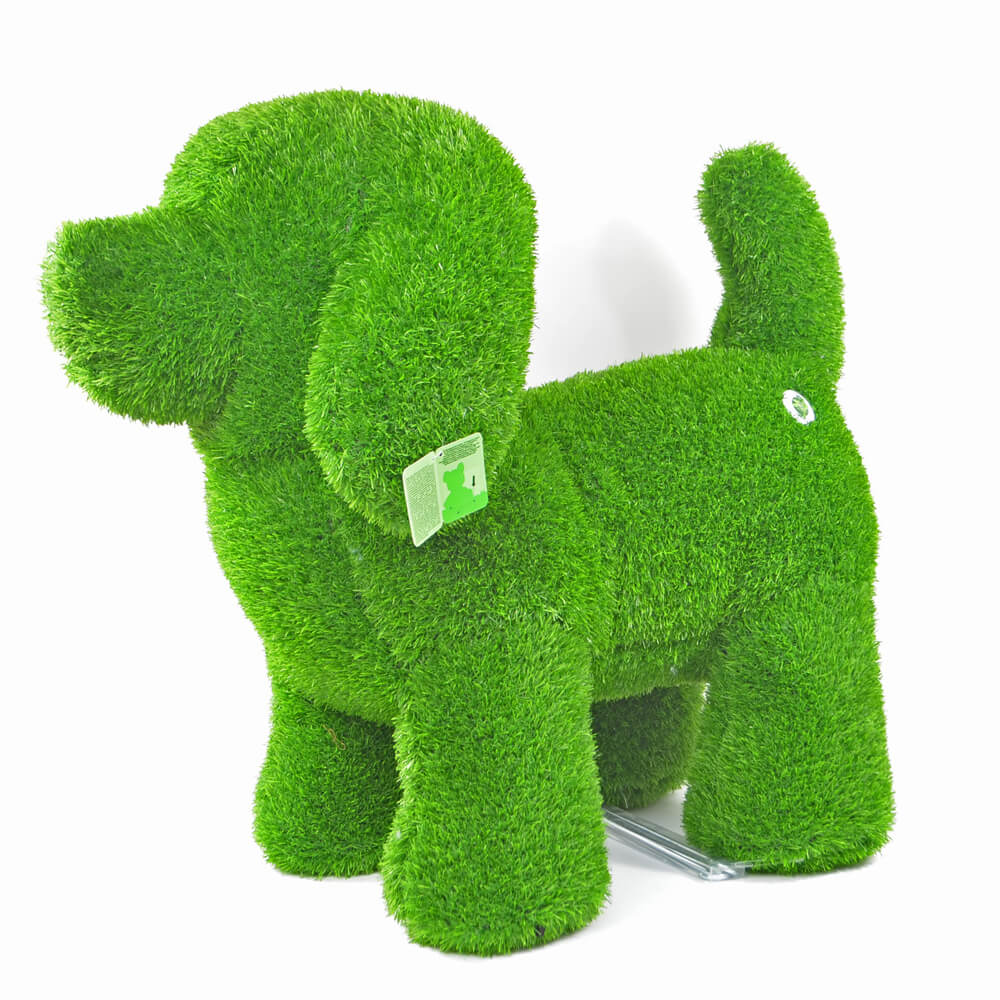 AniPlants, Grasfigur, "Hund", stehend, Gartendeko, 80cm