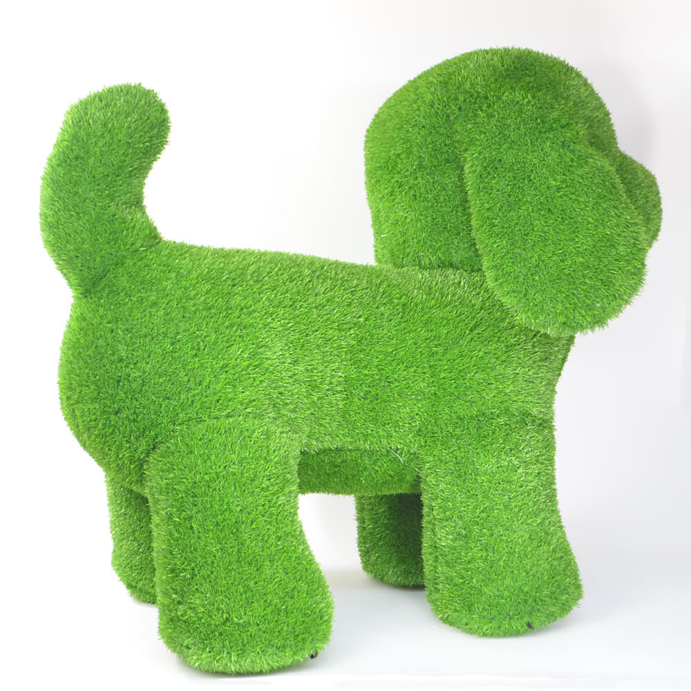 AniPlants, Grasfigur, "Hund", stehend, Gartendeko, 91cm