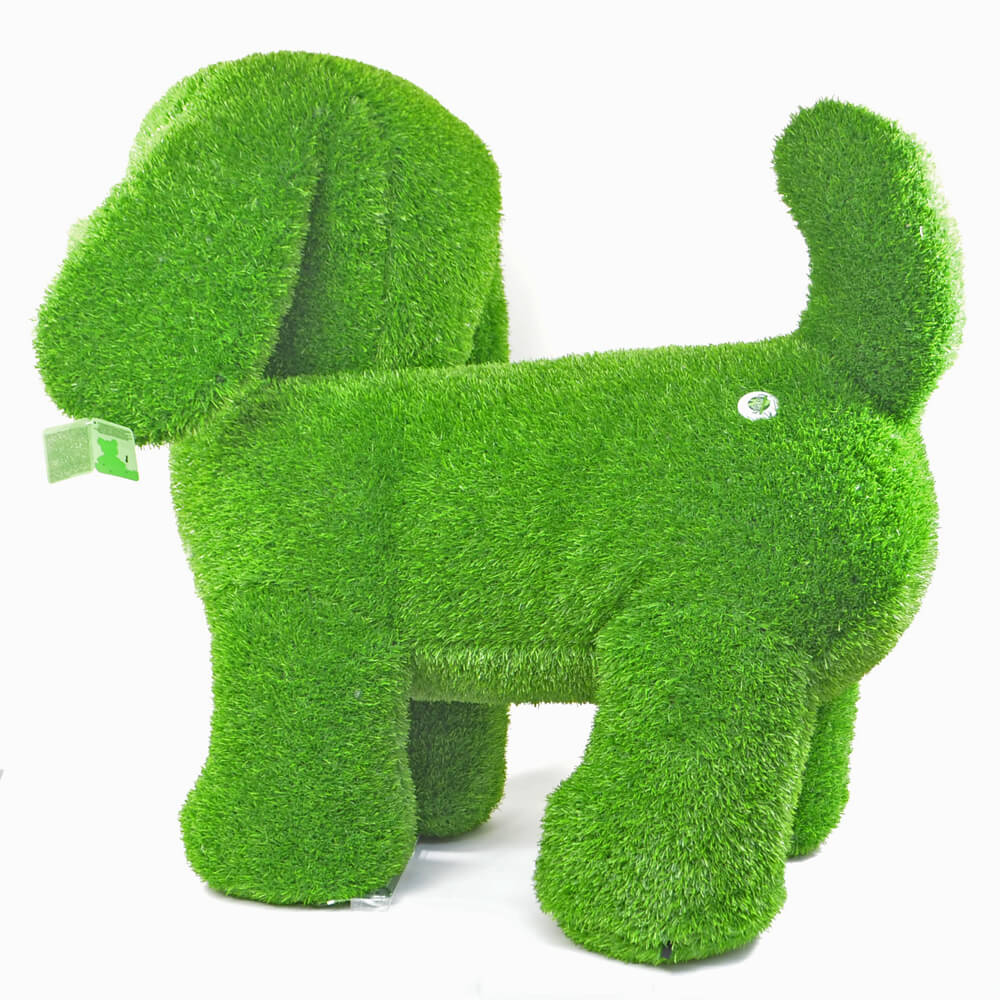 AniPlants, Grasfigur, "Hund", stehend, Gartendeko, 91cm