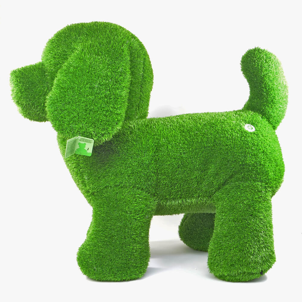 AniPlants, Grasfigur, "Hund", stehend, Gartendeko, 91cm