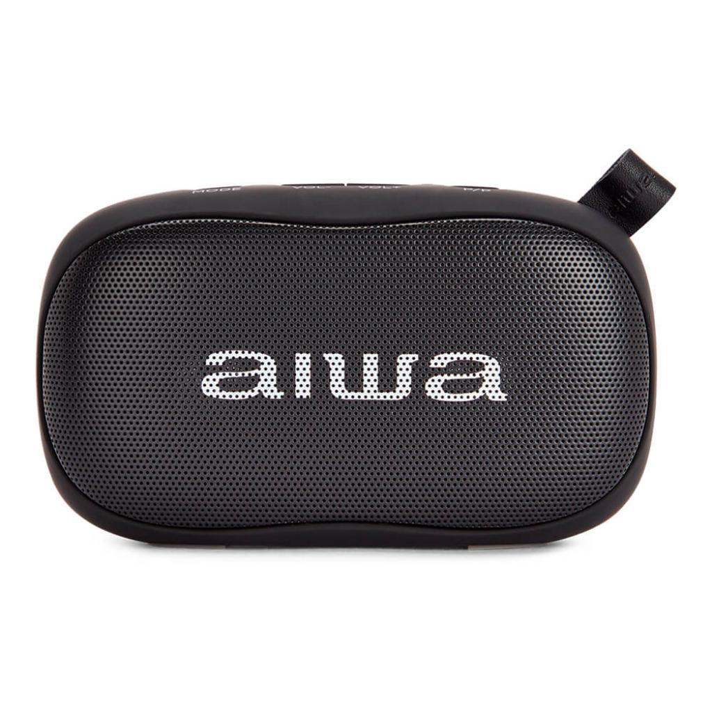 Aiwa BS-110BK Mini Bluetooth Lautsprecher mit Karabiner 10W HyperBass Musik Box