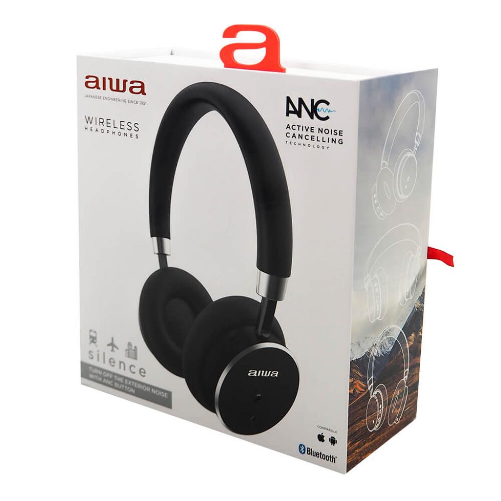 Aiwa HSTBTN-800BK Bluetooth Over-Ear Kopfhörer schwarz kabellos ANC Geräuschunterdrückung