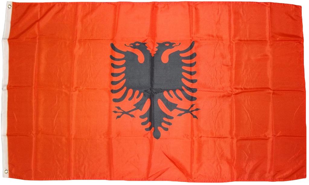 Flagge Albanien 90 x 150 cm mit 2 Ösen 100g/m² Stoffgewicht Hissfahne Hissflagge