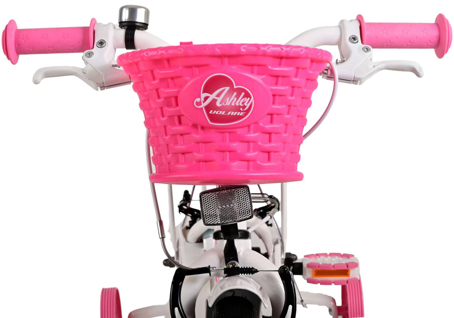 Volare Ashley Kinderfahrrad - Mädchen - 12 Zoll - Weiß - Zweihandbremsen