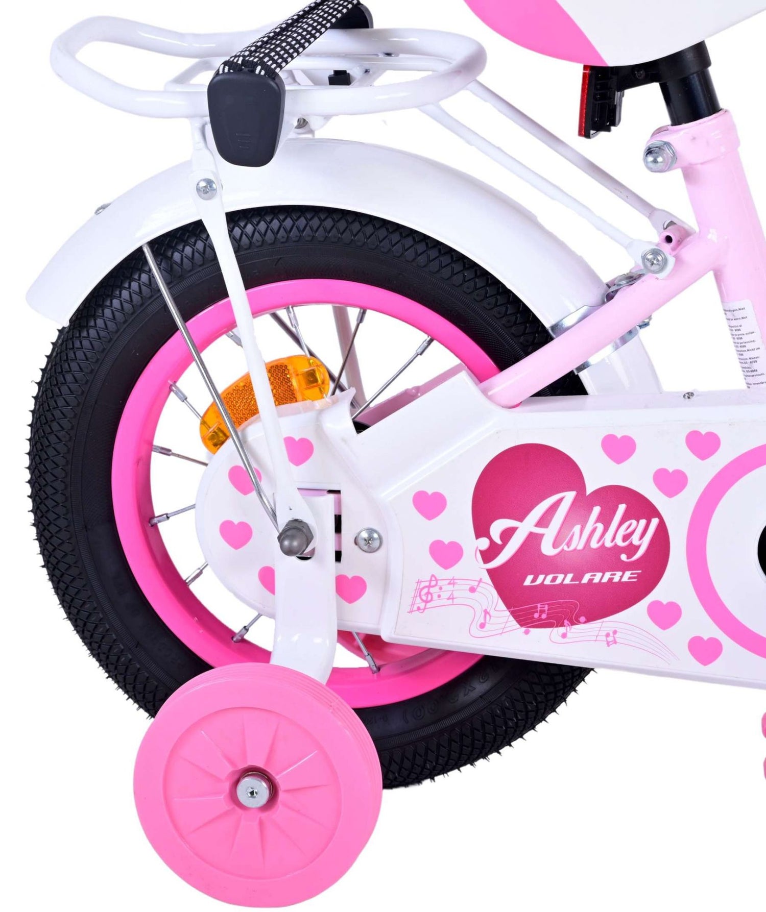 Volare Ashley Kinderfahrrad - Mädchen - 12 Zoll - Rosa