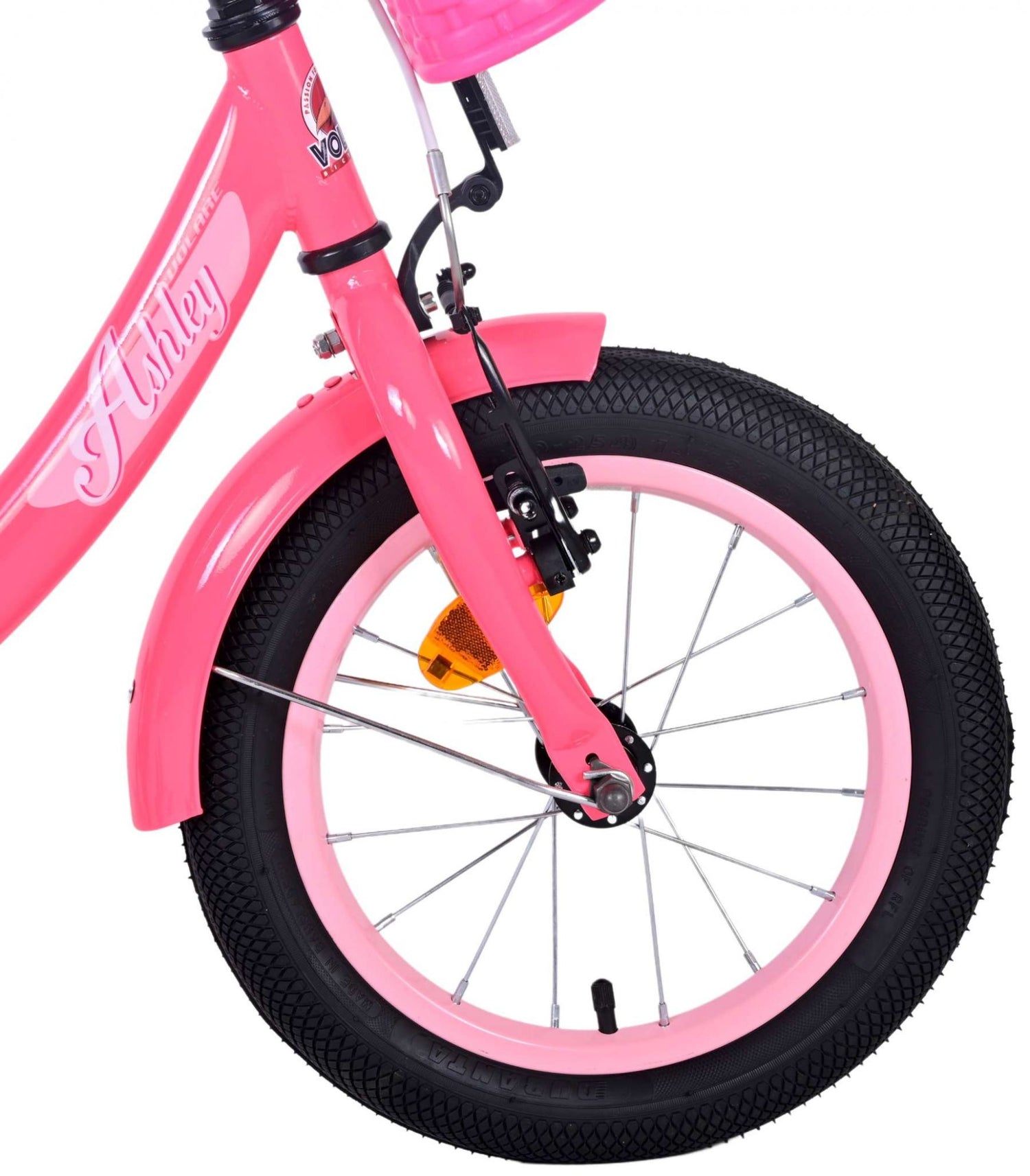 Volare Ashley Kinderfahrrad - Mädchen - 14 Zoll - Rosa/Rot