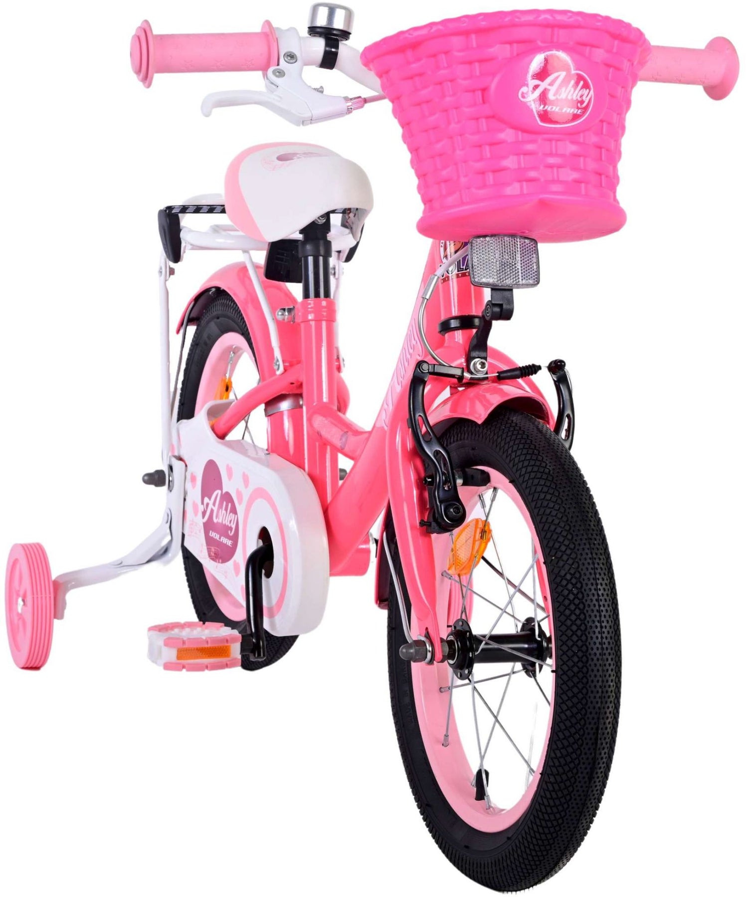 Volare Ashley Kinderfahrrad - Mädchen - 14 Zoll - Rosa/Rot