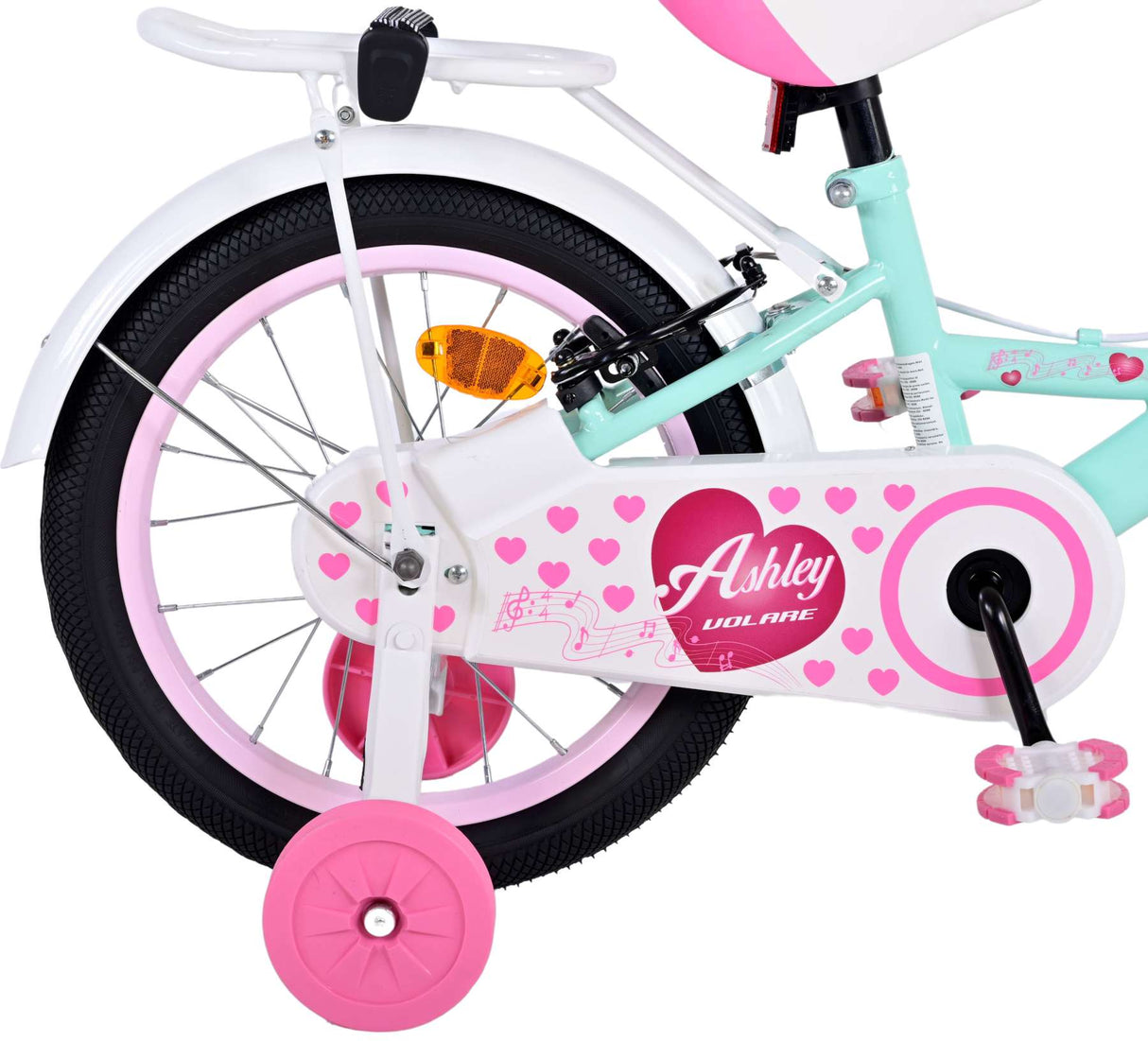 Volare Ashley Kinderfahrrad - Mädchen - 16 Zoll - Grün - Zweihandbremsen