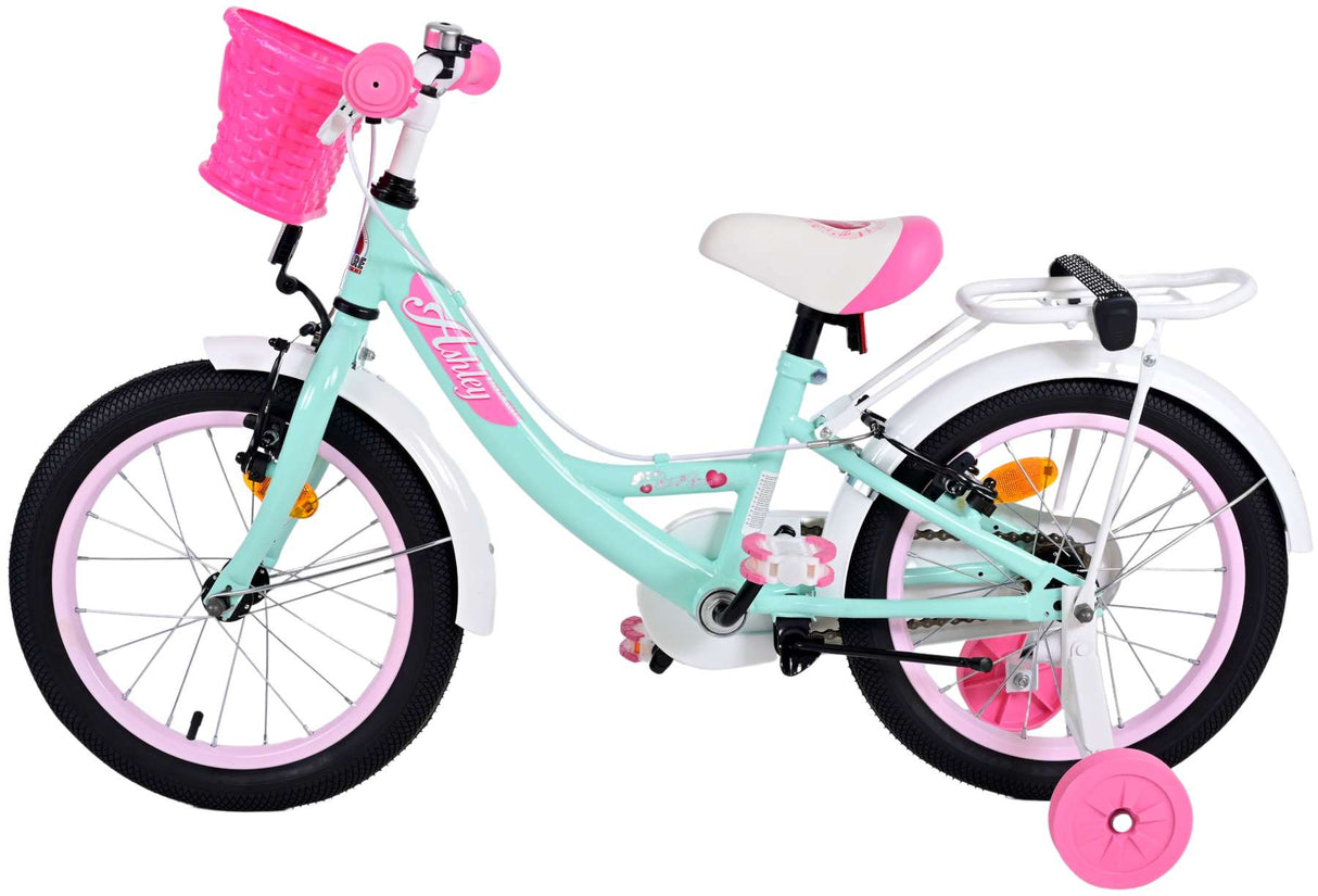 Volare Ashley Kinderfahrrad - Mädchen - 16 Zoll - Grün - Zweihandbremsen