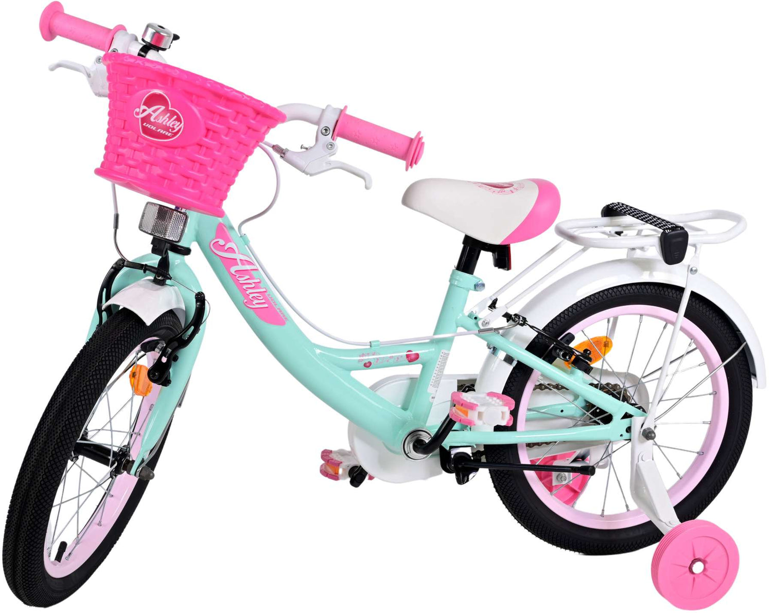 Volare Ashley Kinderfahrrad - Mädchen - 16 Zoll - Grün - Zweihandbremsen