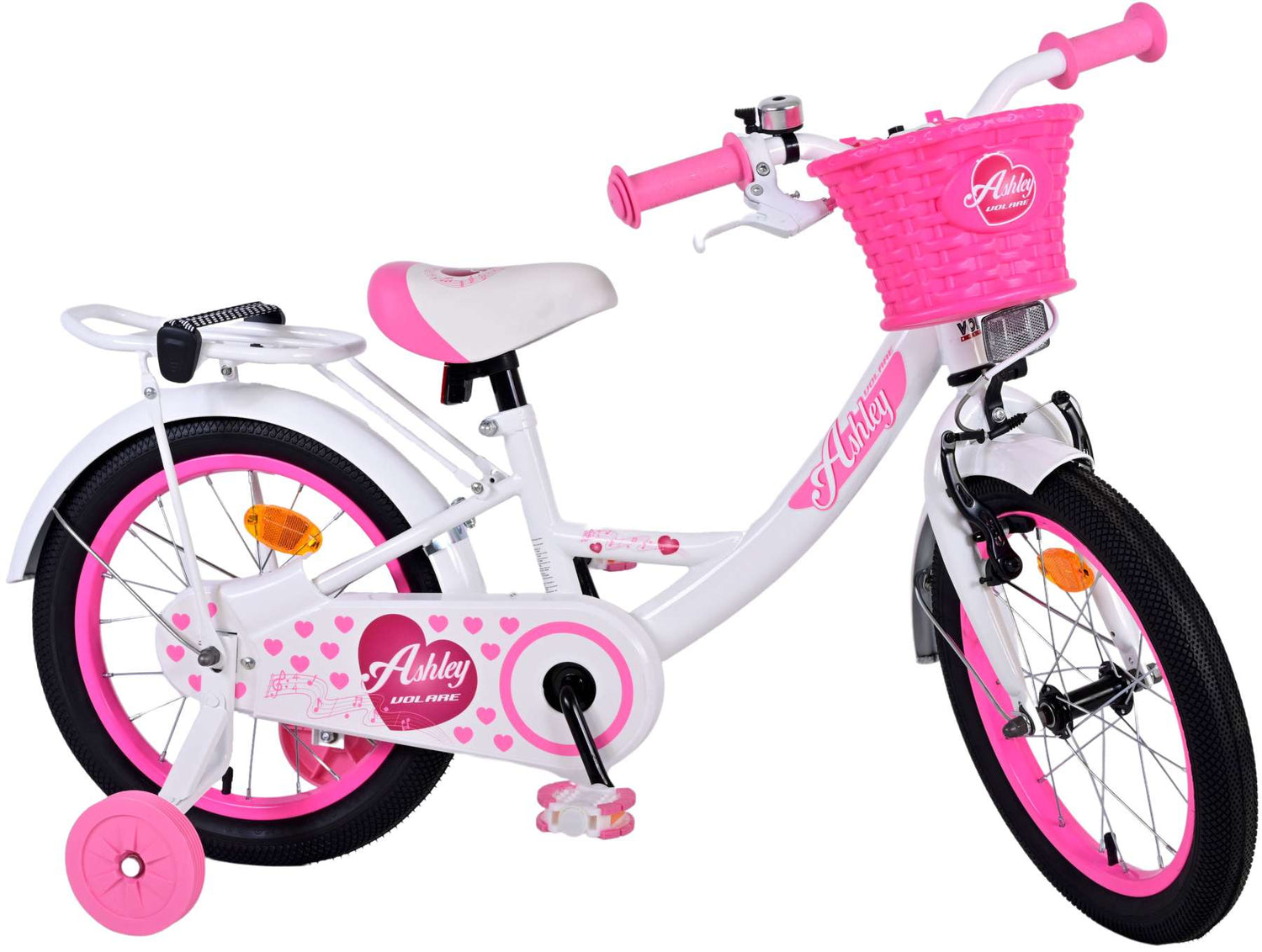 Volare Ashley Kinderfahrrad - Mädchen - 16 Zoll - Weiß