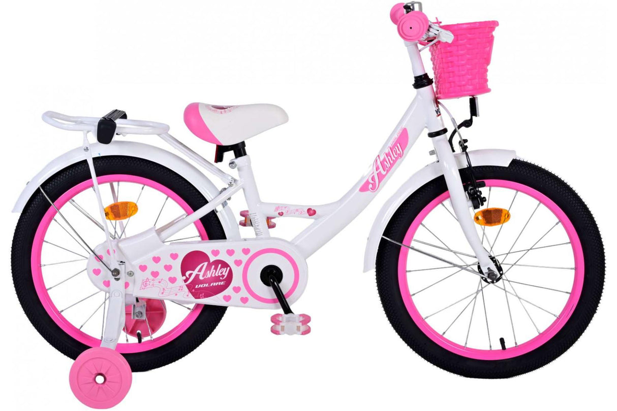Volare Ashley Kinderfahrrad - Mädchen - 18 Zoll - Weiß