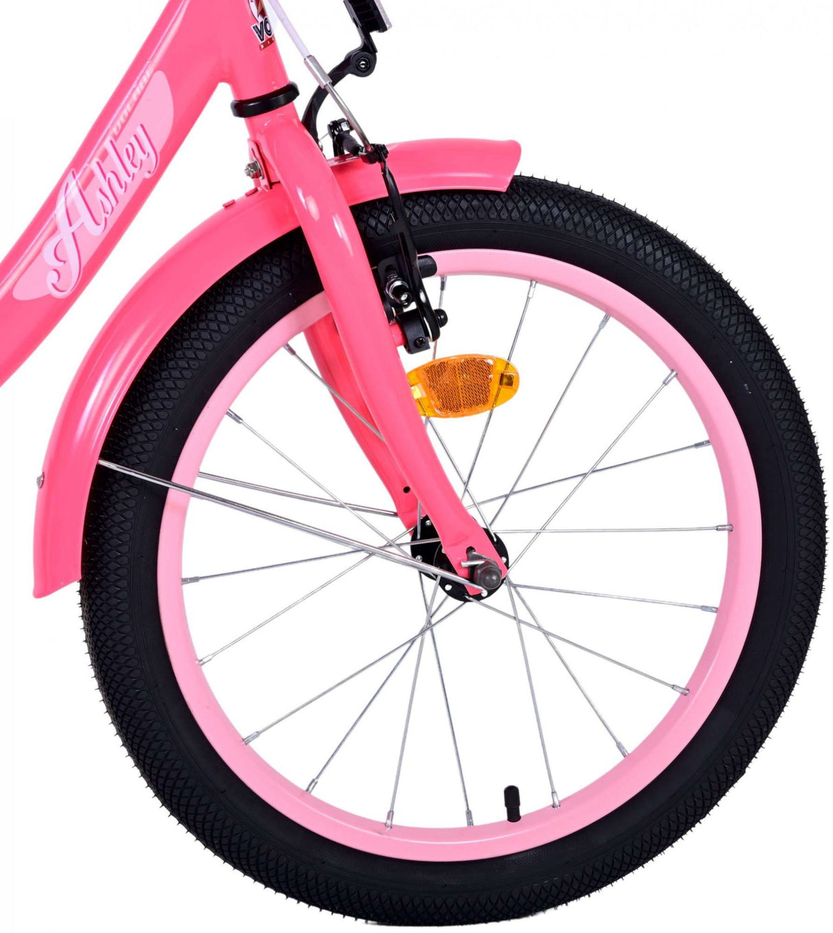 Volare Ashley Kinderfahrrad - Mädchen - 18 Zoll - Rosa/Rot