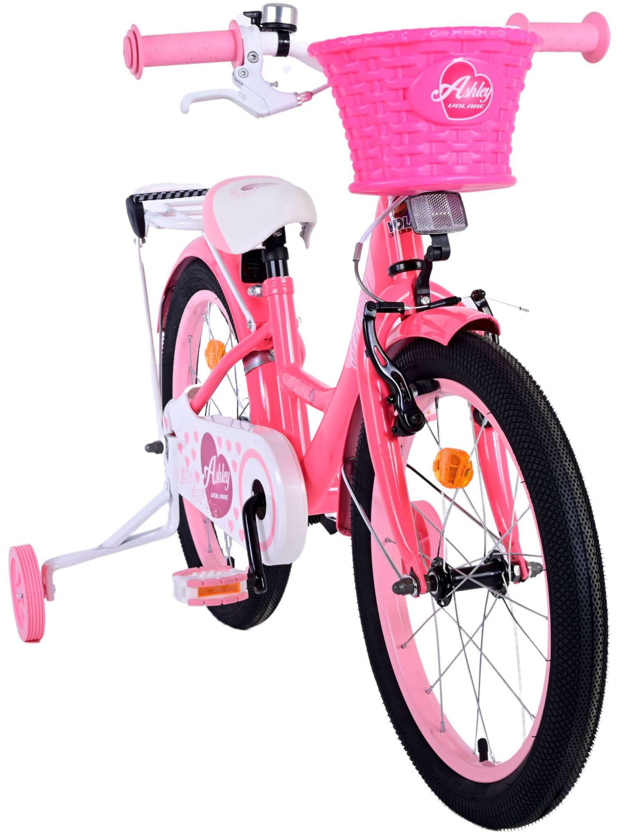 Volare Ashley Kinderfahrrad - Mädchen - 18 Zoll - Rosa/Rot