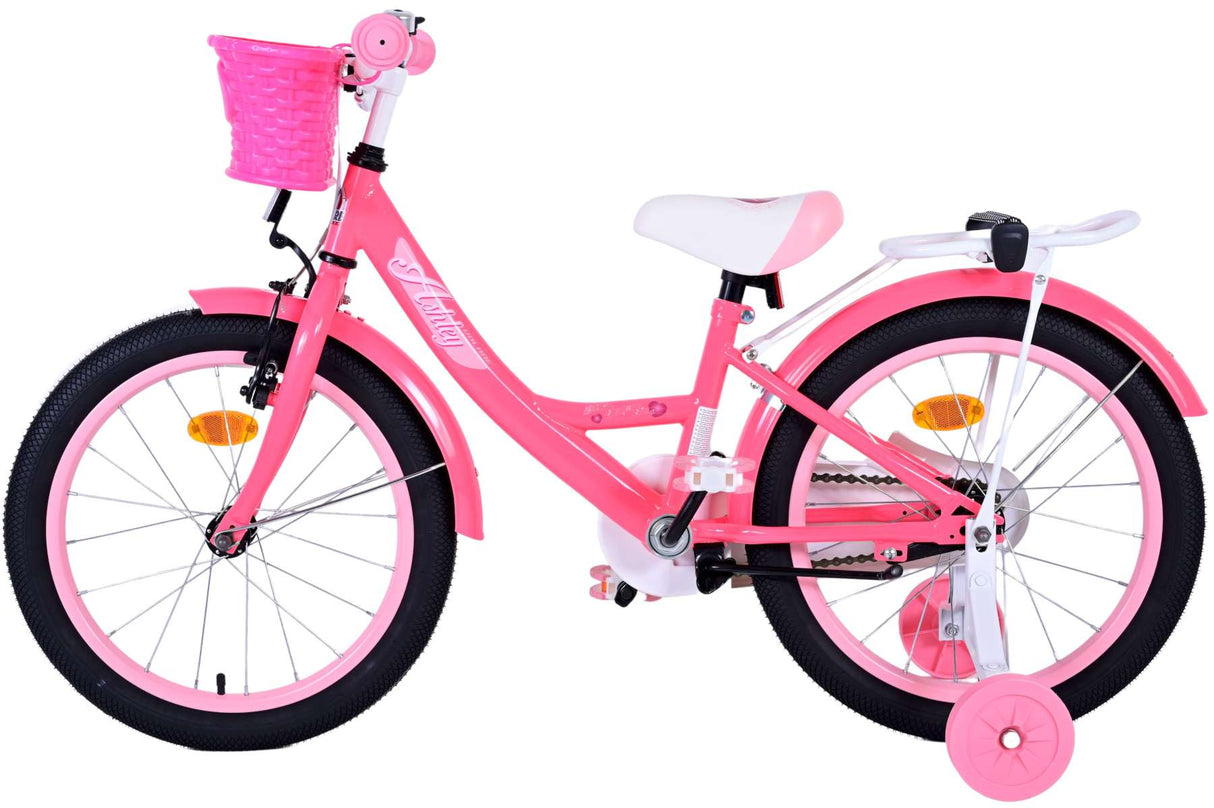 Volare Ashley Kinderfahrrad - Mädchen - 18 Zoll - Rosa/Rot