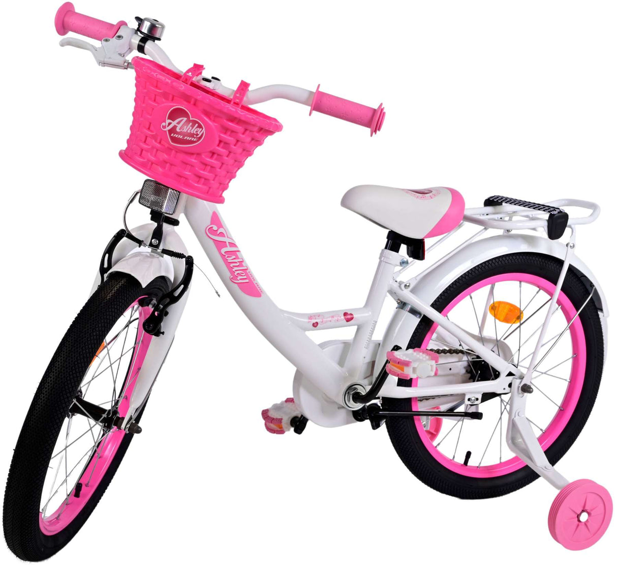Volare Ashley Kinderfahrrad - Mädchen - 18 Zoll - Weiß