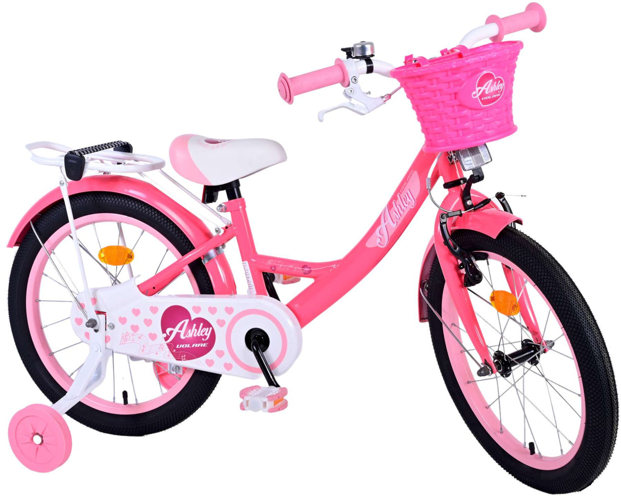 Volare Ashley Kinderfahrrad - Mädchen - 18 Zoll - Rosa/Rot