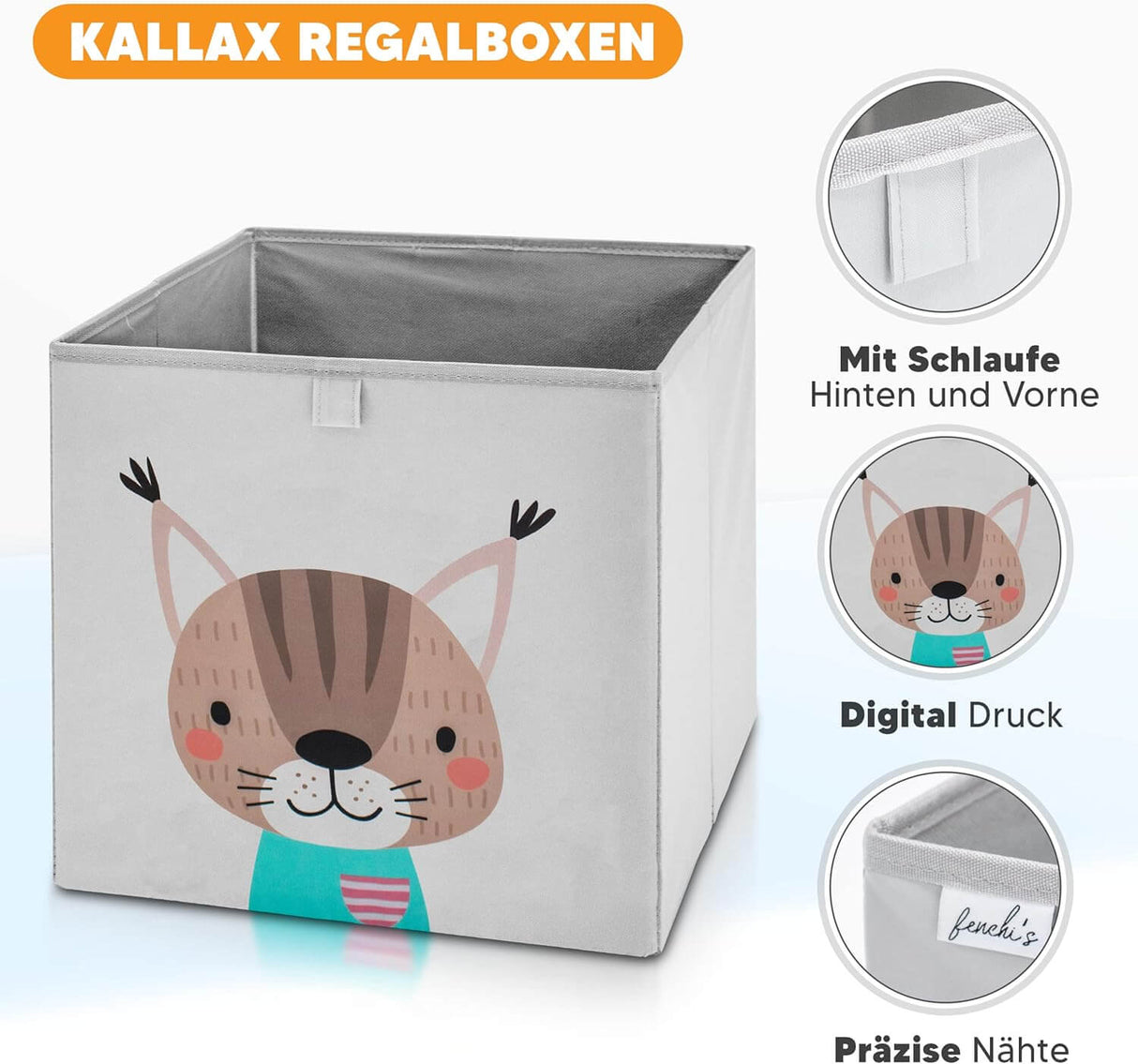 Fenchis Aufbewahrungsboxen sind passend für Kallax oder Würfelregale