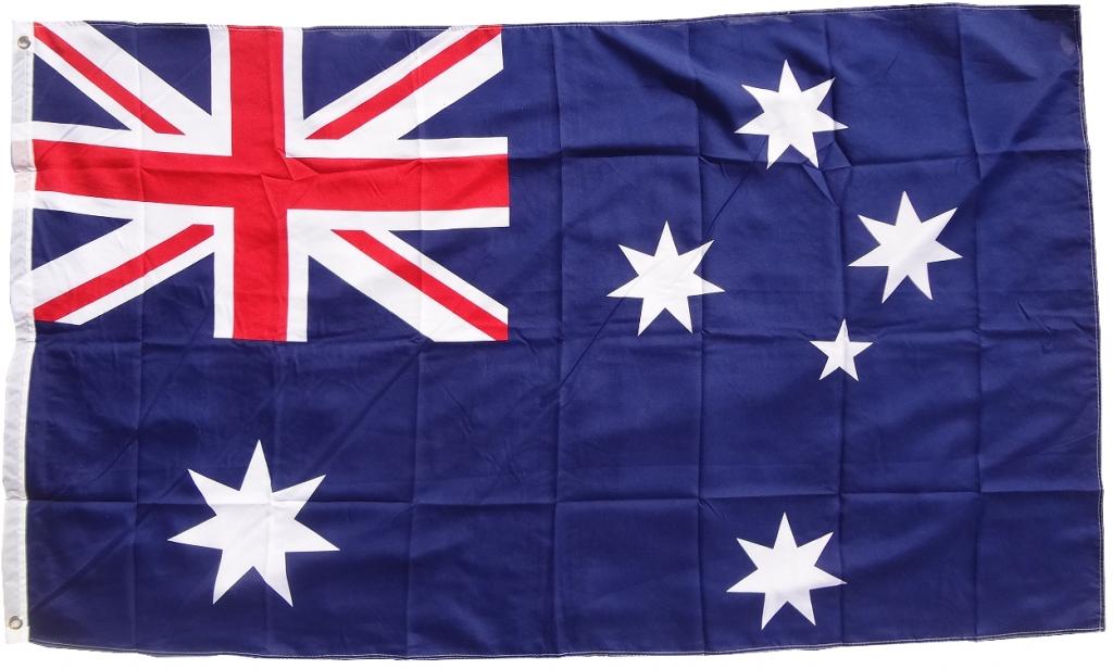 XXL Flagge Australien 250 x 150 cm Fahne mit 3 Ösen 100g/m² Stoffgewicht Hissflagge