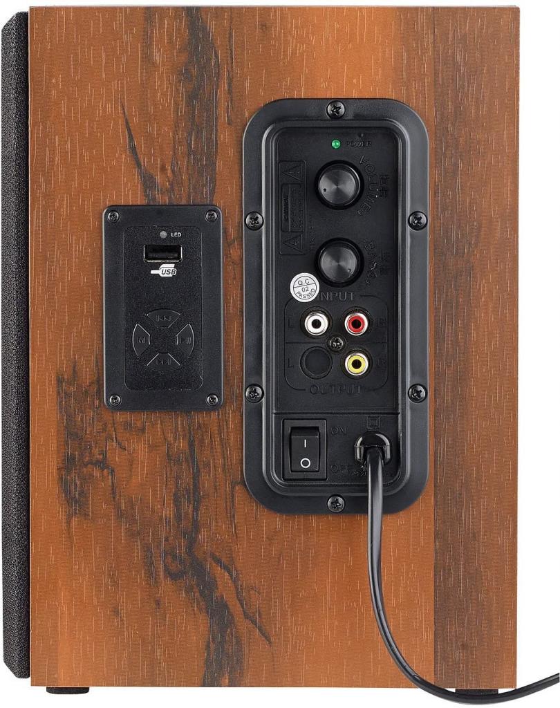auvisio MSS-90.usb Lautsprecher Holz Gehäuse Aktiver Stereo-Regallautsprecher Bluetooth