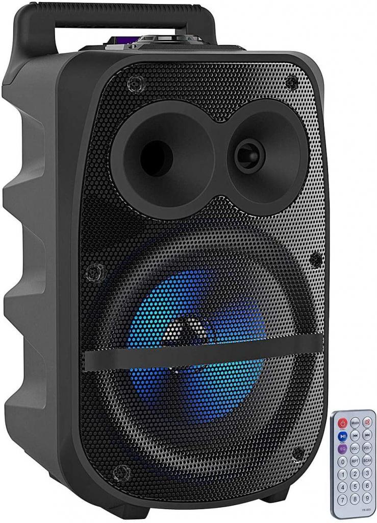 auvisio Partylautsprecher PMA-950.k Mobile PA-Partyanlage Bluetooth MP3 USB SD Karaoke UKW 150 Watt