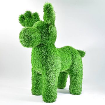 Aniplants Grasfigur Elch 70 cm Profilansicht von links