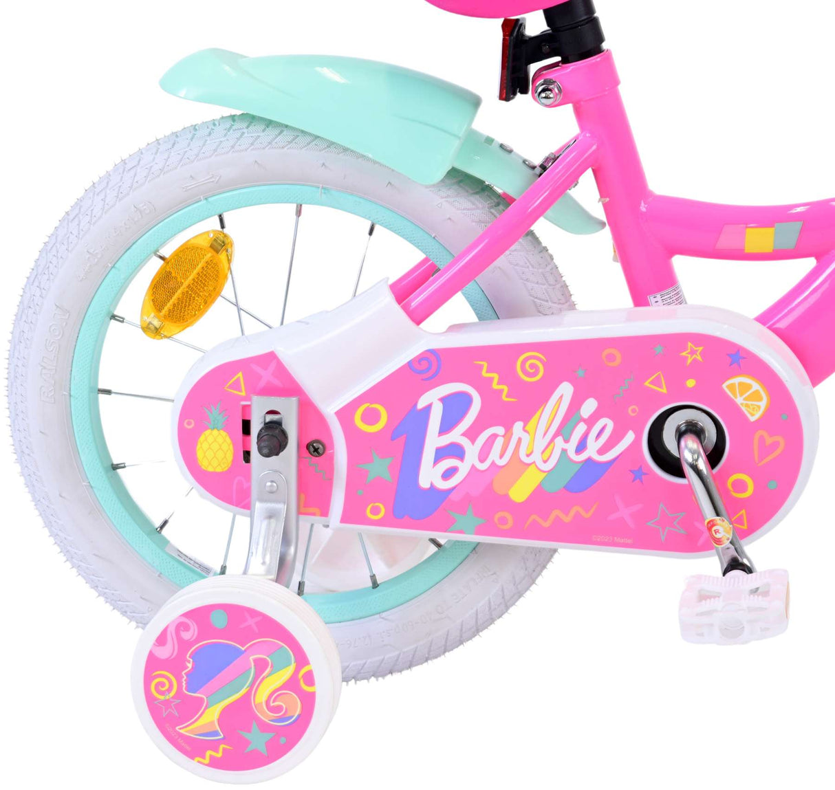 Volare Barbie Kinderfahrrad - Mädchen - 14 Zoll - Pink