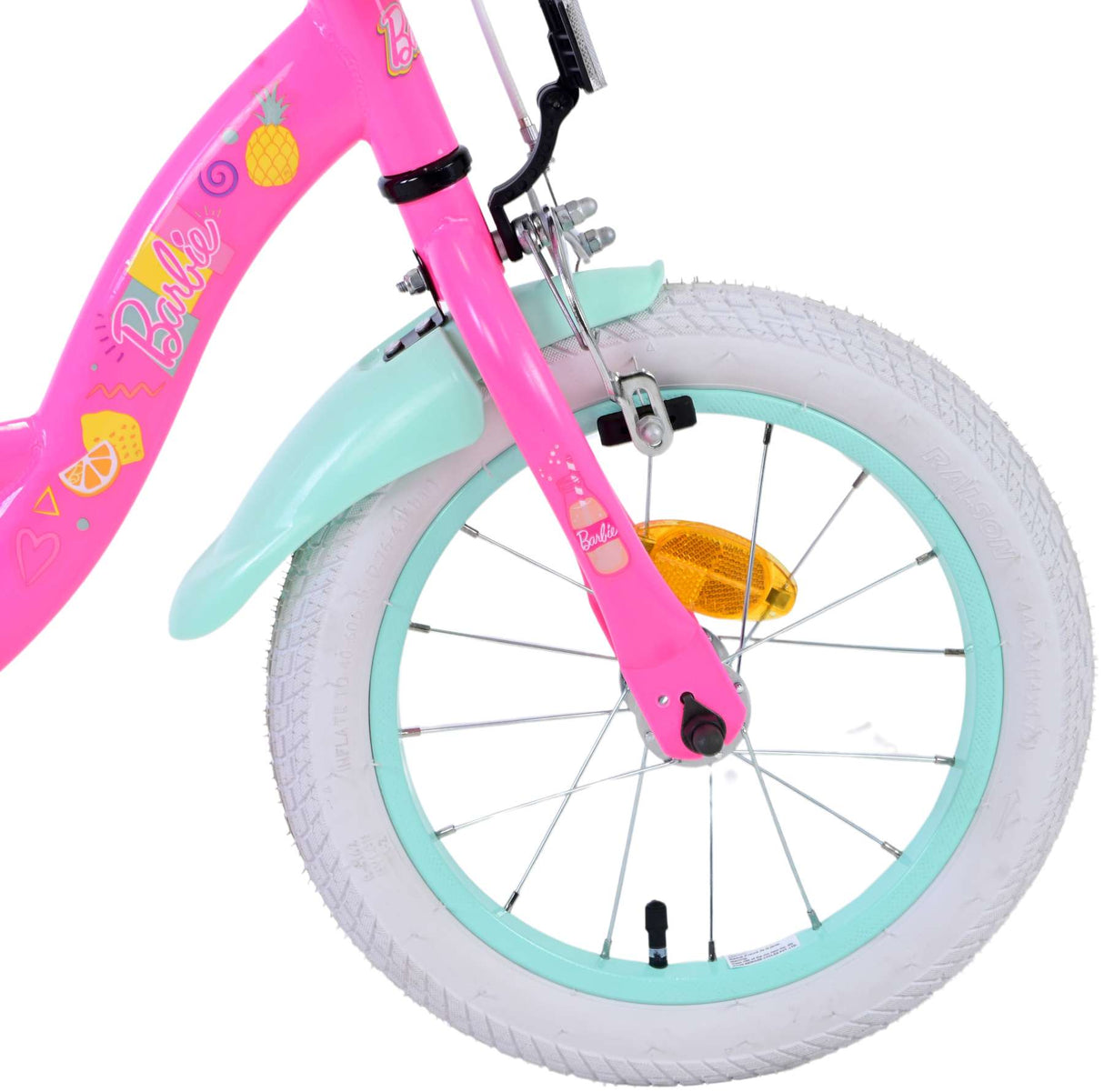 Volare Barbie Kinderfahrrad - Mädchen - 14 Zoll - Pink