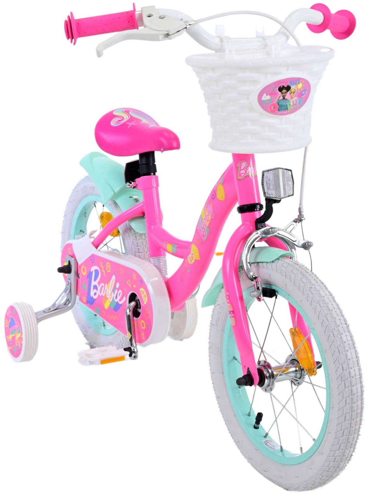 Volare Barbie Kinderfahrrad - Mädchen - 14 Zoll - Pink