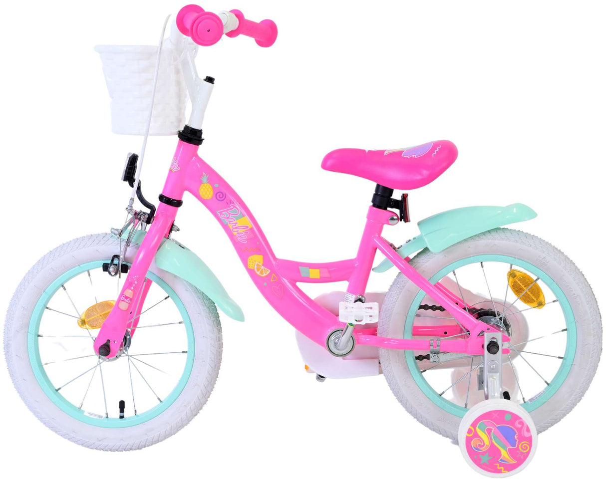 Volare Barbie Kinderfahrrad - Mädchen - 14 Zoll - Pink