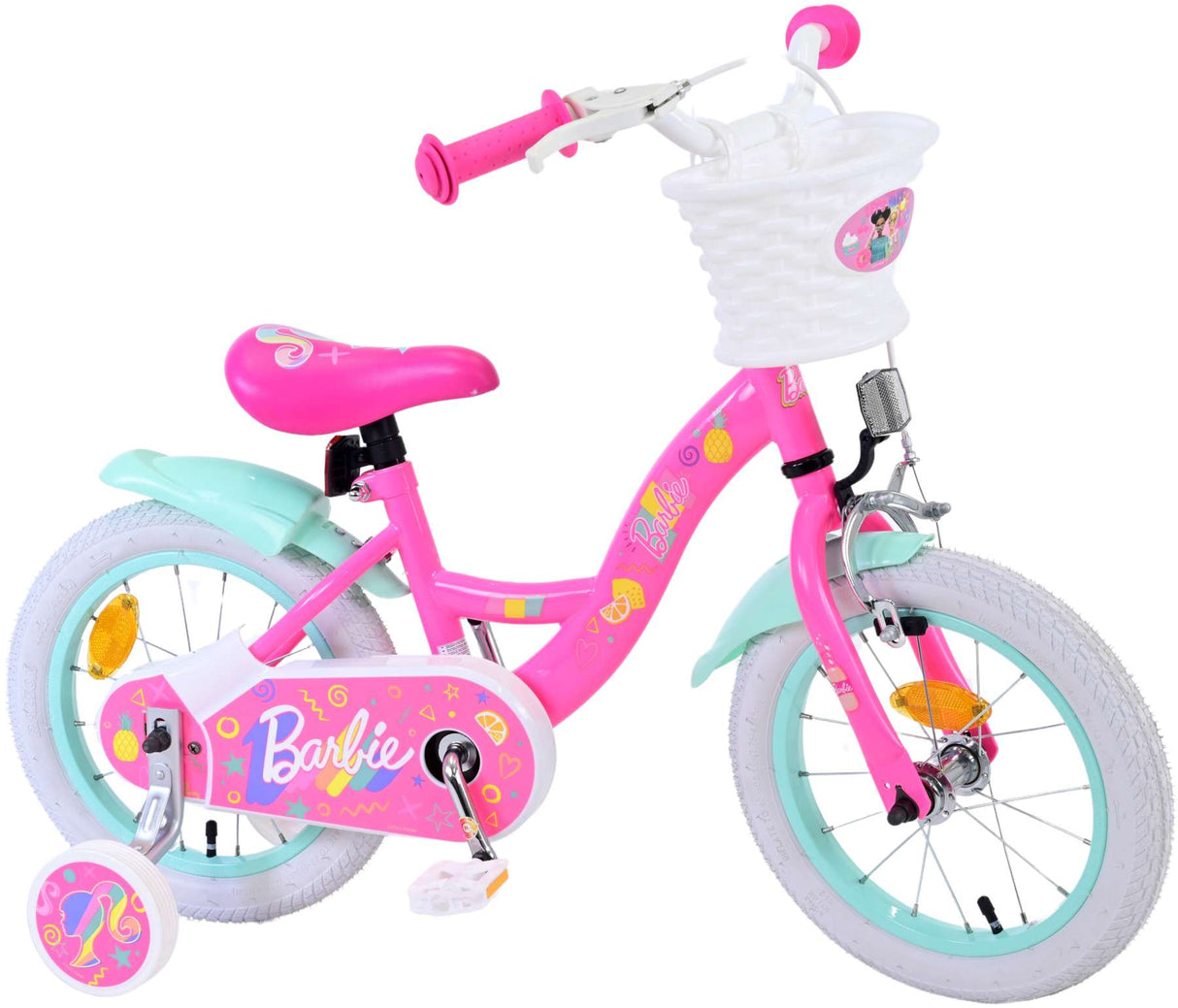 Volare Barbie Kinderfahrrad - Mädchen - 14 Zoll - Pink
