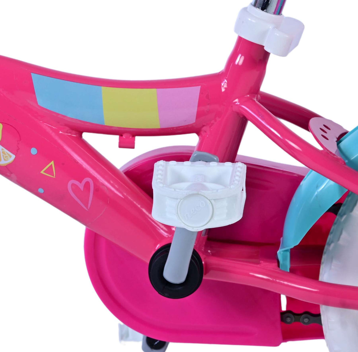 Volare Barbie Kinderfahrrad für Mädchen - 12 Zoll in Rosa mit Sicherheitsmerkmalen