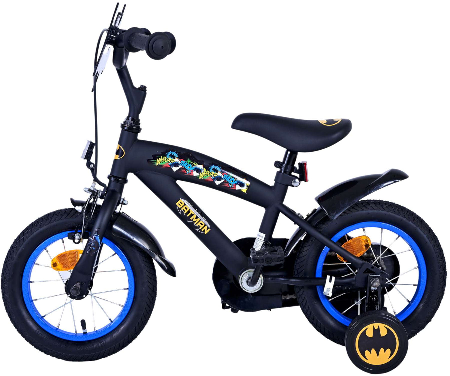 Volare Batman 12-Zoll-Kinderfahrrad in Schwarz - Sicherheit, Komfort und Spaß in einem!