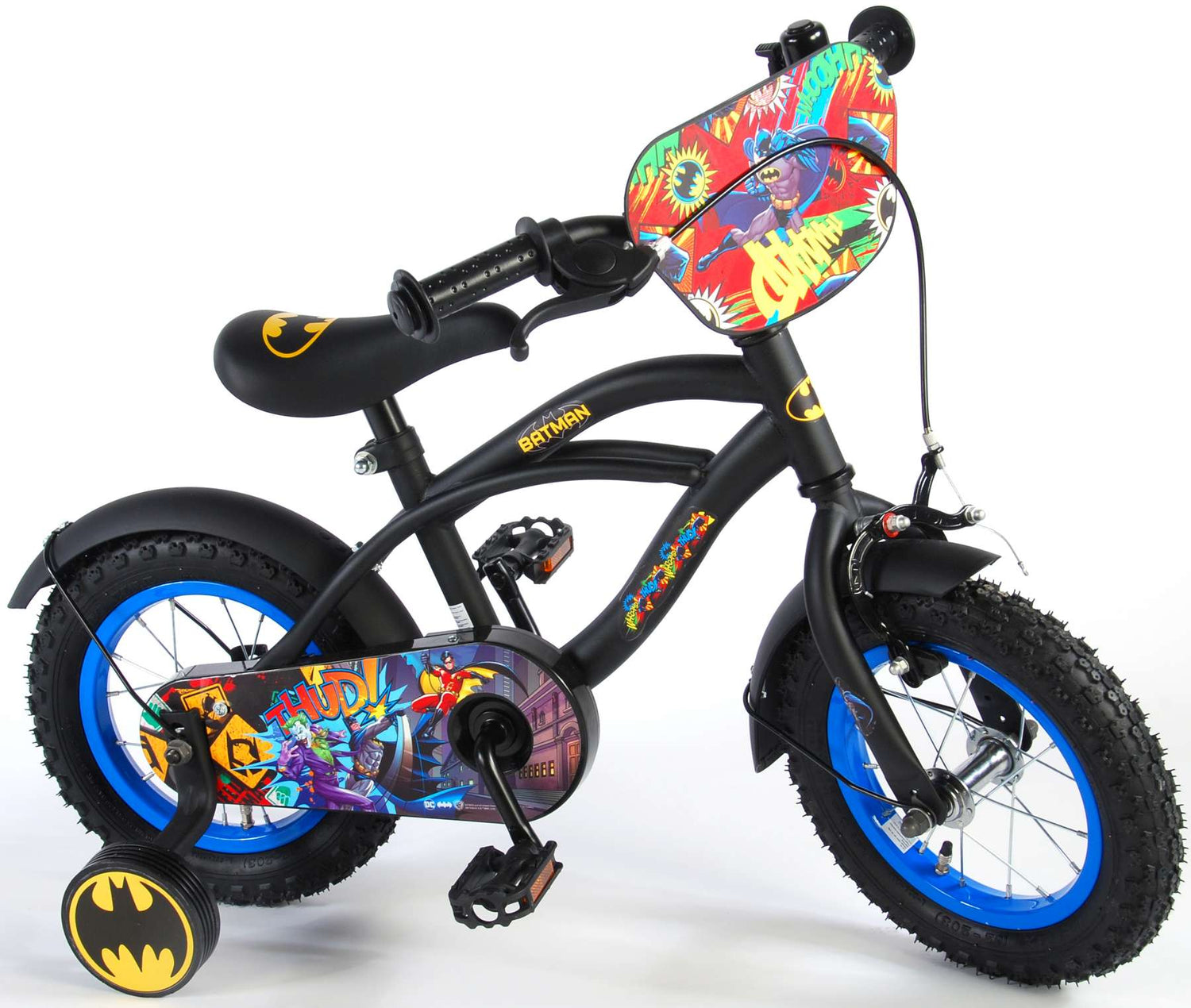 Volare ultimatives Batman 12-Zoll Kinderfahrrad - Sicherheit, Komfort und Spaß in einem!