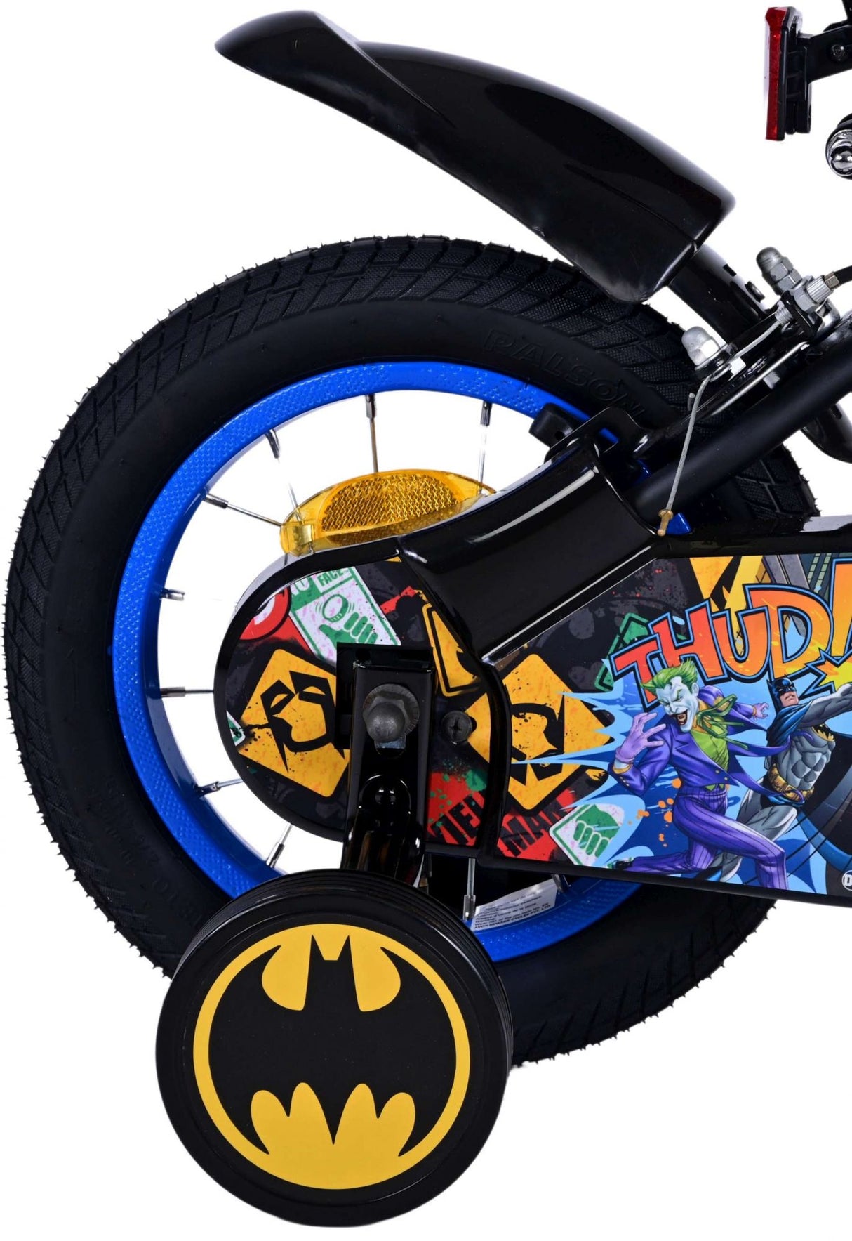 B-WARE - Volare Batman 12-Zoll-Kinderfahrrad schwarz - Sicherheit, Komfort und Spaß für jedes Kind!