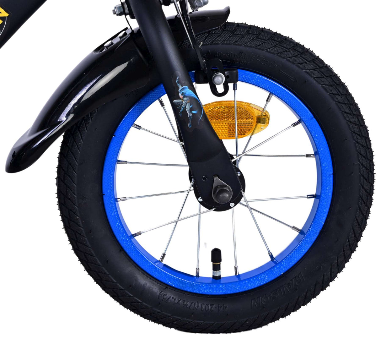 B-WARE - Volare Batman 12-Zoll-Kinderfahrrad schwarz - Sicherheit, Komfort und Spaß für jedes Kind!