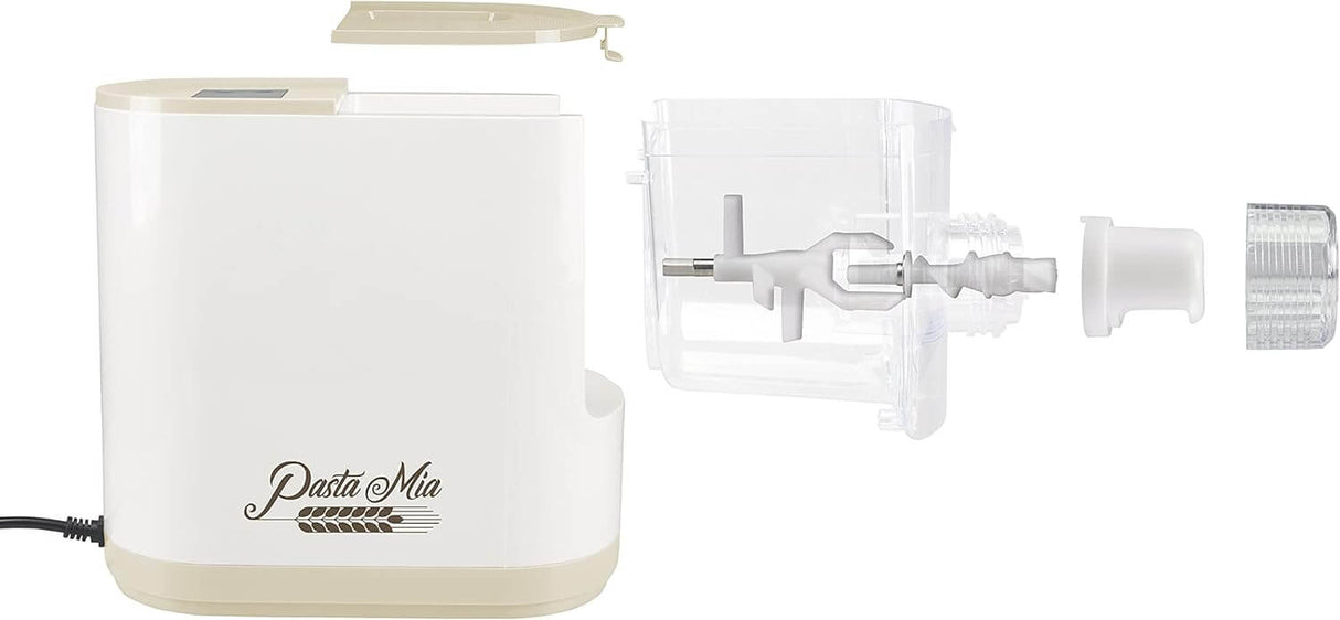 Beper P102SBA500 automatische Nudelmaschine, 9 Matrizen, 200W, für Hartweizen, glutenfreie & Eiernudeln, kompakt, einfach zu reinigen