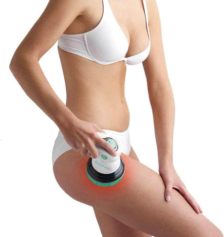 Beper 40.500 Infrarot Massagegerät in Anwendung am Oberschenkel