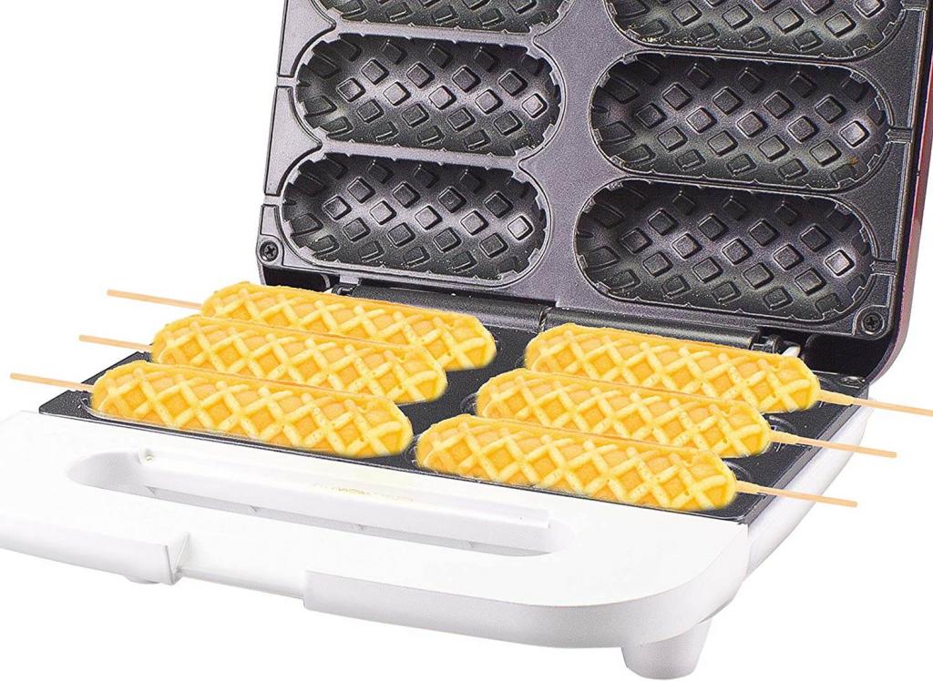 Beper P101CUD100 Waffeleisen für Waffel am Spiess in rot antihaftbeschichtet für 6 Waffeln