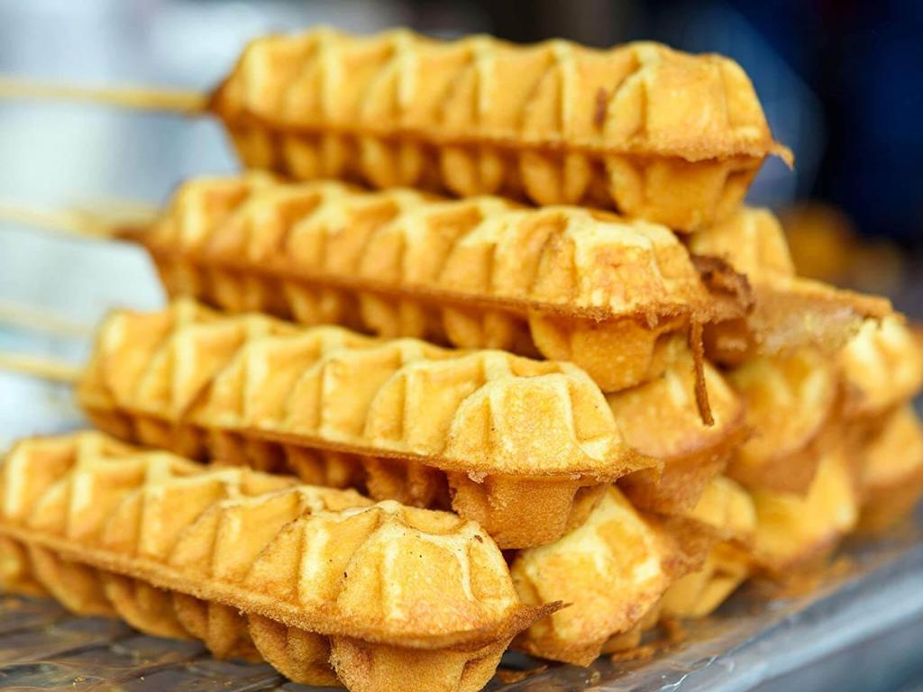 Beper P101CUD100 Waffeleisen für Waffel am Spiess in rot antihaftbeschichtet für 6 Waffeln