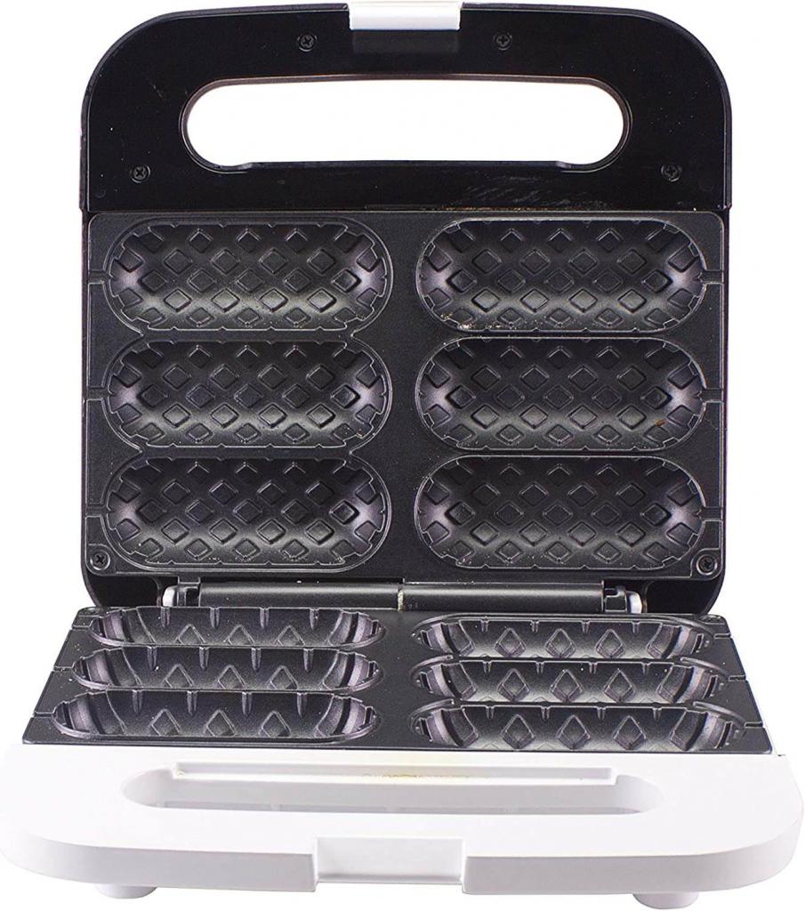 Beper P101CUD100 Waffeleisen für Waffel am Spiess in rot antihaftbeschichtet für 6 Waffeln