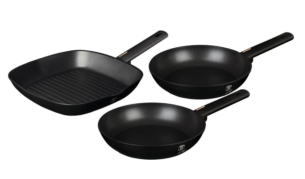 Berlinger Haus BH/7096 Monaco Collection Bratpfannen Set 3 tlg. in schwarz