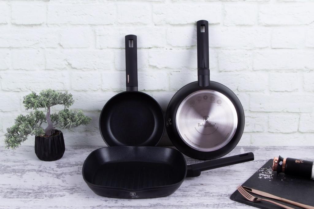 Berlinger Haus BH/7096 Monaco Collection Bratpfannen Set 3 tlg. in schwarz