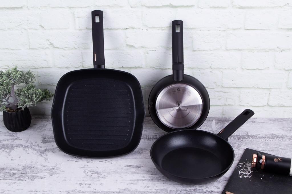 Berlinger Haus BH/7096 Monaco Collection Bratpfannen Set 3 tlg. in schwarz
